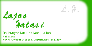 lajos halasi business card